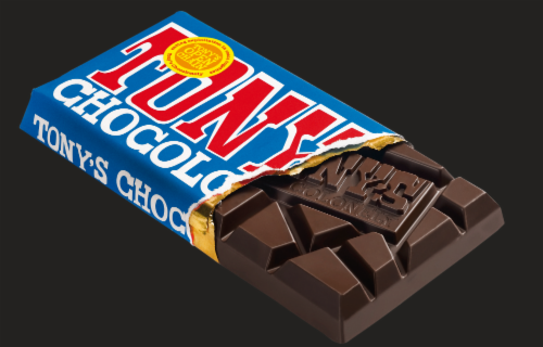 Tony's Chocolonely® 70% Dark Chocolate Bar Perspective: right