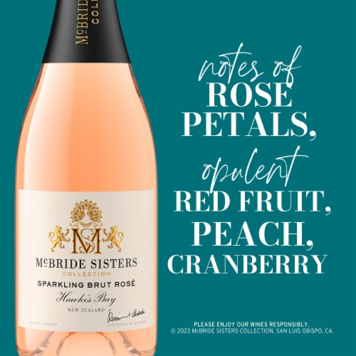 McBride Sisters Wine Brut Rose Perspective: right