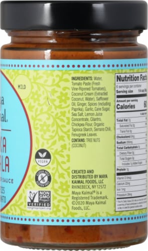 Maya Kaimal® Vegan Tikka Masala Indian Simmer Sauce Perspective: right