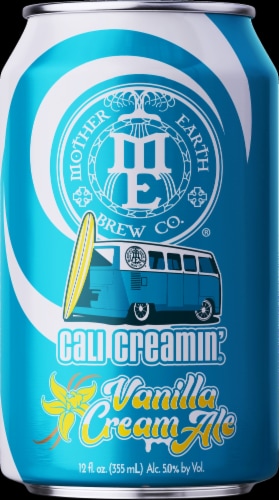 Mother Earth Cali Creamin' Vanilla Cream Ale Craft Beer Perspective: right