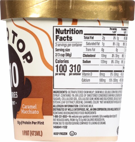 Halo Top® Caramel Macchiato Ice Cream Perspective: right