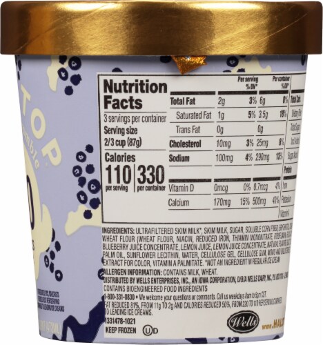 Halo Top® Blueberry Crumble Ice Cream Perspective: right
