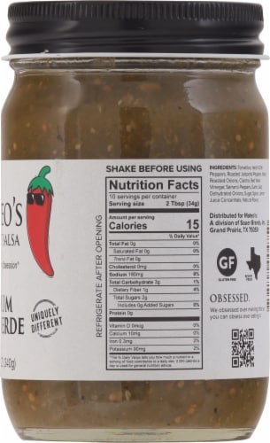 Mateo's Medium Salsa Verde Gourmet Salsa Perspective: right