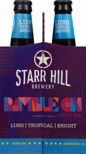 Starr Hill Brewery Ramble On Juicy IPA Beer Perspective: right