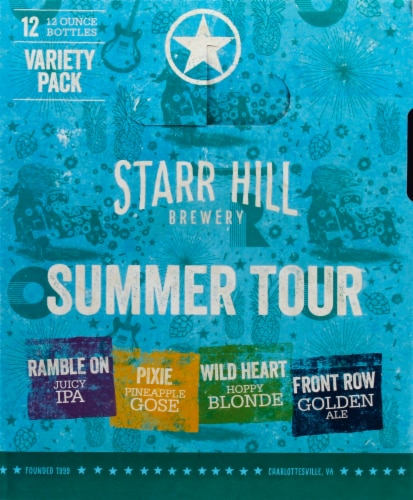 Starr Hill Seasonal Sampler Beer Perspective: right