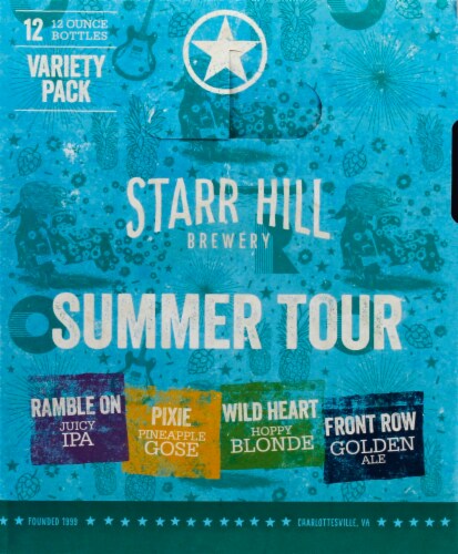 Starr Hill Seasonal Sampler Beer Perspective: right
