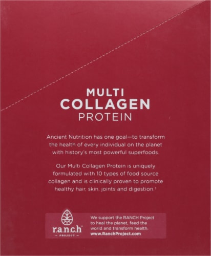 Ancient Nutrition Multi Collagen Protein Powder Stick Packs Perspective: right