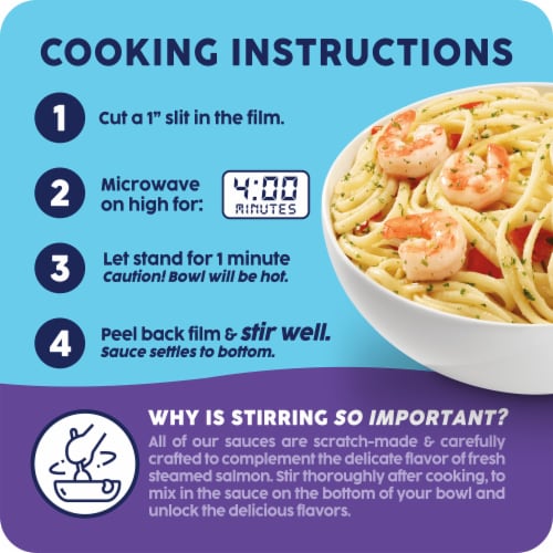 Scott & Jon's Shrimp Scampi with Linguini Frozen Meal Perspective: right