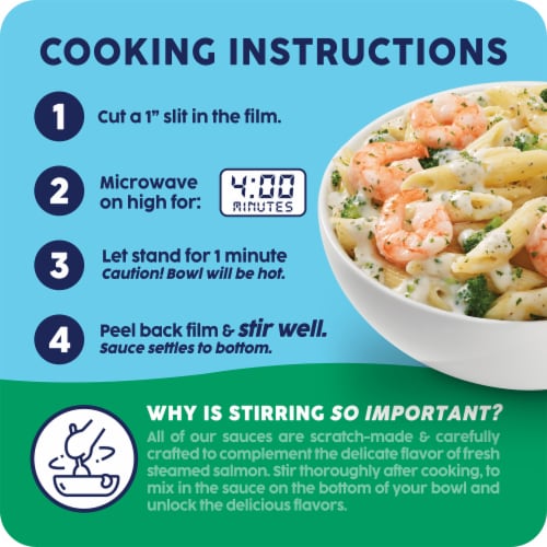 Scott & Jon's Shrimp Alfredo with Penne Frozen Meal Perspective: right