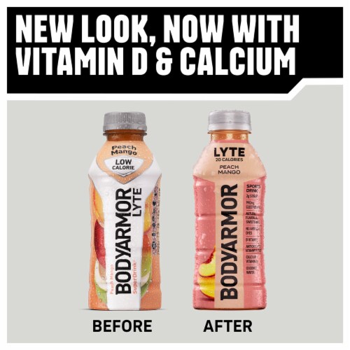 BODYARMOR® Lyte Peach Mango Sports Drink Bottles Perspective: right