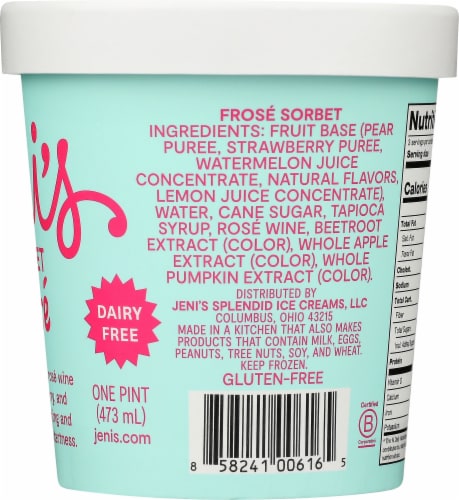 Jeni's Frosé Sorbet Pint Perspective: right