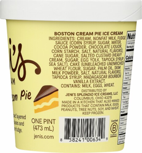 Jeni's Boston Cream Pie Ice Cream Perspective: right