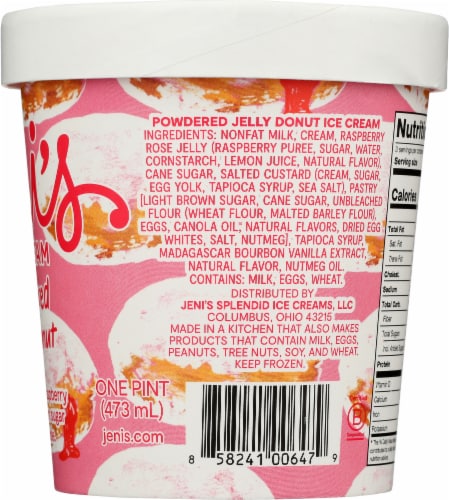 Jeni's Raspberry Rose Jelly Donut Ice Cream Perspective: right