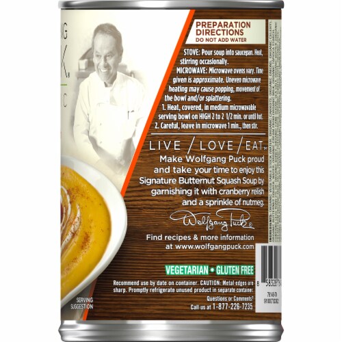 Wolfgang Puck Organic Butternut Squash Soup Perspective: right