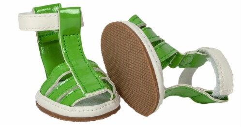 Pet Life Buckle-Supportive Pvc Waterproof Pet Sandals Shoes - Set Of 4 Perspective: right