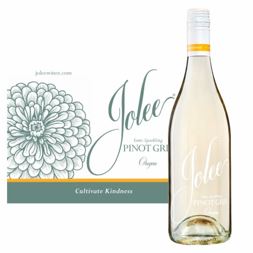 Jolee Semi Sparkling Pinot Gris Oregon White Wine Perspective: right