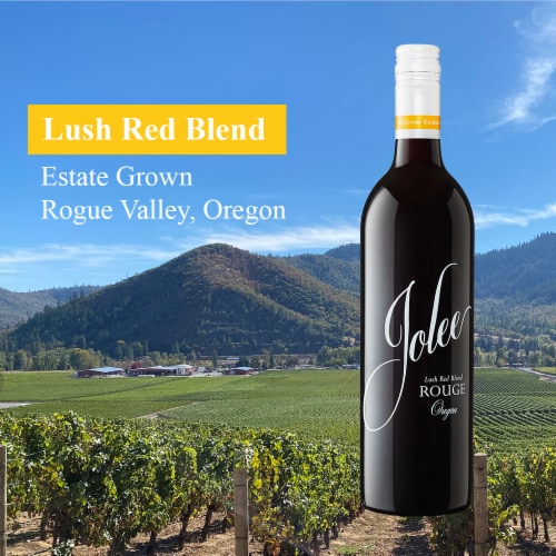 Del Rio Vineyard Estate Jolee Rouge Lush Red Blend Wine Perspective: right