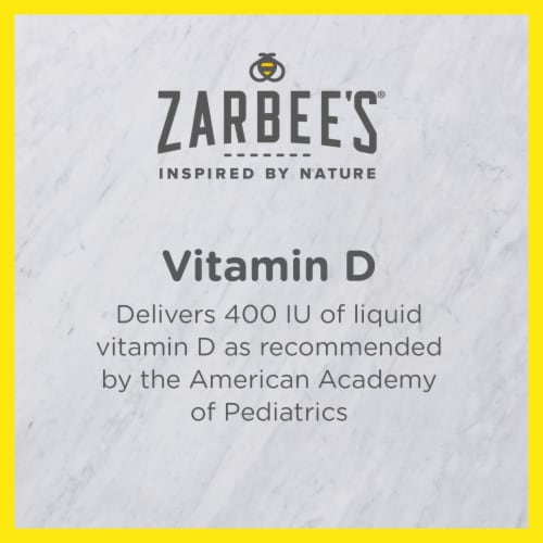 Zarbee's® Naturals Baby Vitamin D Supplement Liquid Perspective: right