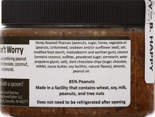B.Happy Don't Worry Chocolate Coconut Almond Peanut Butter Perspective: right