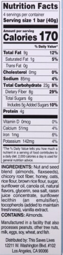 This Saves Lives Madagascar Vanilla Almond & Honey Bars Perspective: right