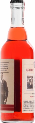 Bauman's Cider Company Loganberry Hard Cider Single Bottle Perspective: right