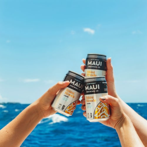 Maui Brewing Co. Bikini Blonde Lager Craft Beer Perspective: right