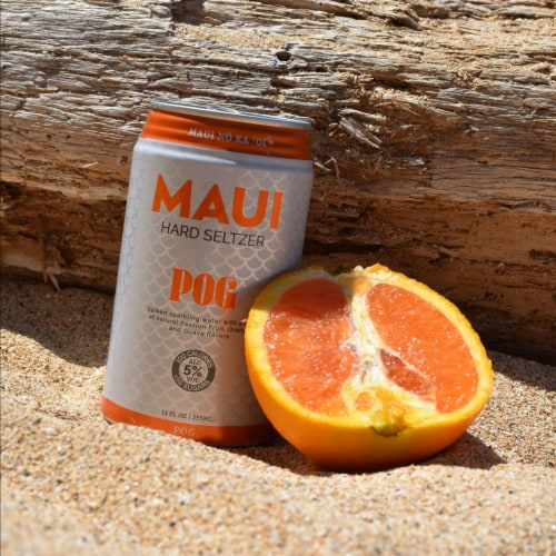 Maui Hard Seltzer POG Craft Spiked Sparkling Water Perspective: right