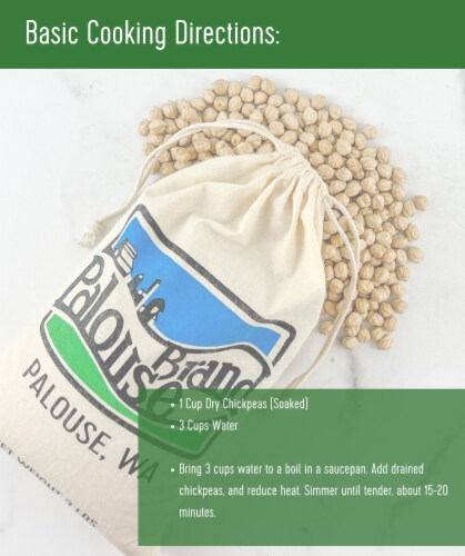 Palouse Brand Chickpeas/Garbanzo Beans, 4 LBS Re-Sealable Bag Perspective: right