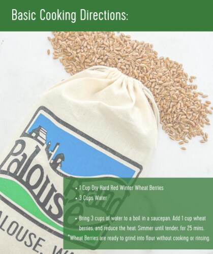 Palouse Brand Hard Red Winter Wheat Berries, 4 LBS Re-Sealable Bag Perspective: right