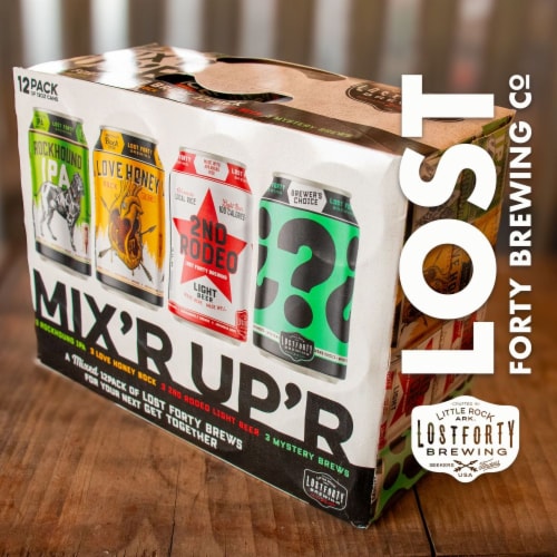 Lost Forty Brewing Mix'R Up'R Variety Craft Beer Perspective: right