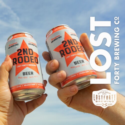 Lost Forty Brewing 2nd Rodeo Light Craft Beer Perspective: right