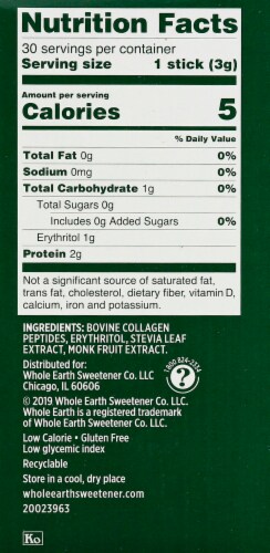 Whole Earth Infusions Stevia & Monk Fruit Sweetener Sticks Perspective: right