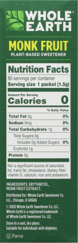 Whole Earth® Sweetener Co. Plant-Based Monk Fruit Sweetener Packets Perspective: right
