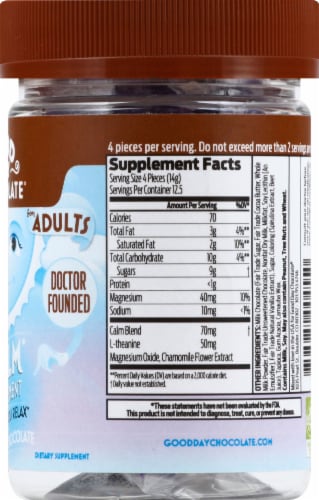Good Day Chocolate Calm Supplement for Adults Perspective: right