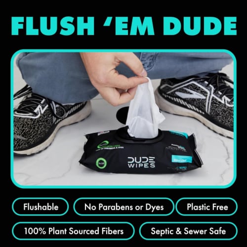 DUDE Wipes® XL Mint Chill Flushable Wipes Perspective: right