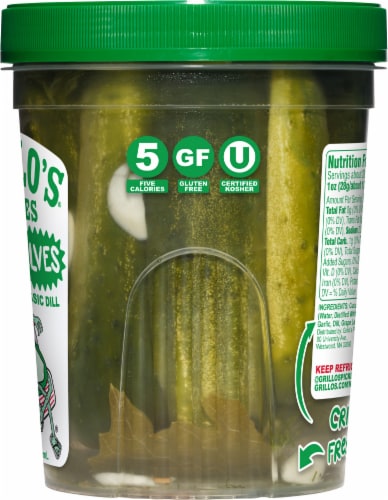 Grillo's Pickles Classic Dill PIckle Halves Perspective: right