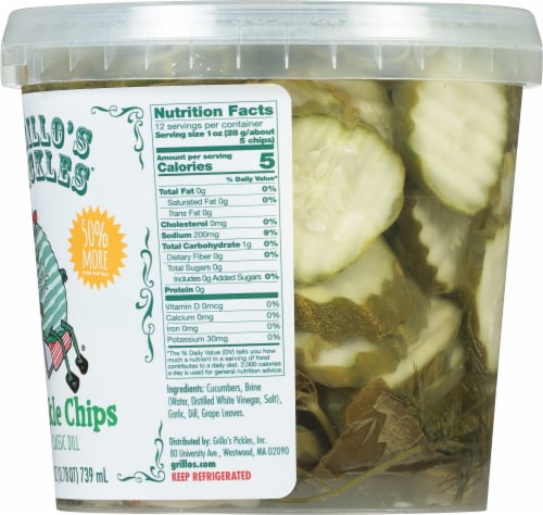 Grillo's® Classic Dill Pickle Chips Perspective: right
