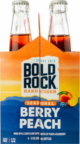 Bold Rock® Seasonal Berry Peach Hard Cider Perspective: right