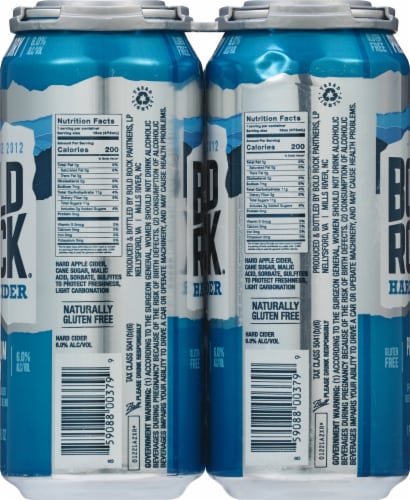 Bold Rock Premium Dry Hard Cider Perspective: right