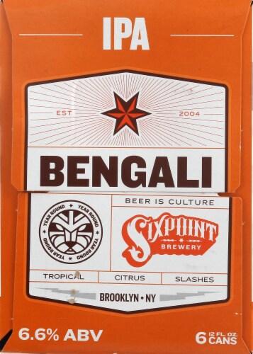 Sixpoint Bengali IPA Beer 6 Cans Perspective: right