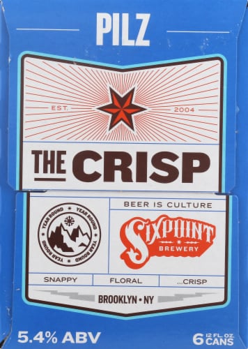 Sixpoint Brewery The Crisp Pilz Pilsner Beer Perspective: right