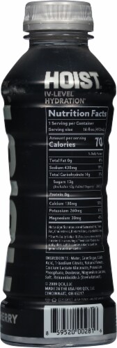 Hoist® Black Cherry IV Level Hydration® Sports Drink Bottle Perspective: right