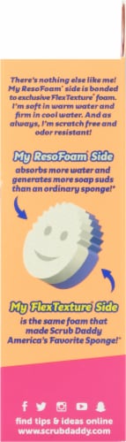 Scrub Mommy Dual Sided Purple Scrub Sponge Perspective: right