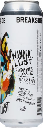 Breakside Brewery Wanderlust IPA Craft Beer Single Can Perspective: right