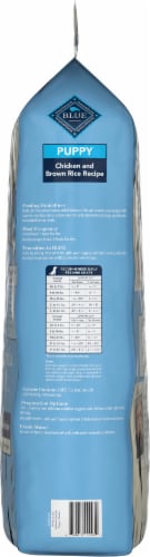 Blue Buffalo Chicken & Brown Rice Dry Puppy Food Perspective: right