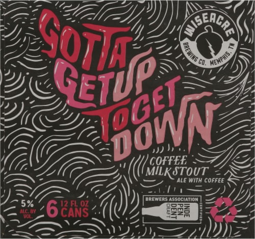 Wiseacre Brewing Co. Gotta Get Up to Get Down Coffee Milk Stout Perspective: right
