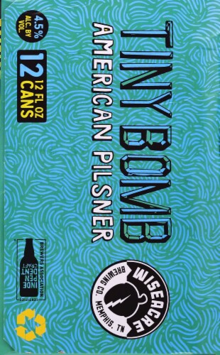 Wiseacre Brewing Co. Tiny Bomb American Pilsner Perspective: right