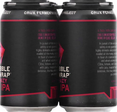 Crux Fermentation Project Bubble Wrap Hazy IPA Beer Perspective: right