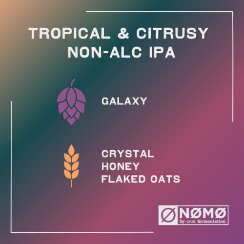 NØ MØ Non-Alcoholic Galaxy Gazer IPA Craft Beer Perspective: right