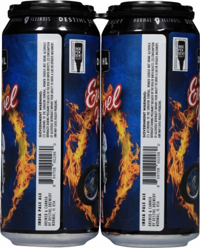 DESTIHL Brewery Evel Knievel Imperial IPA Beer Perspective: right